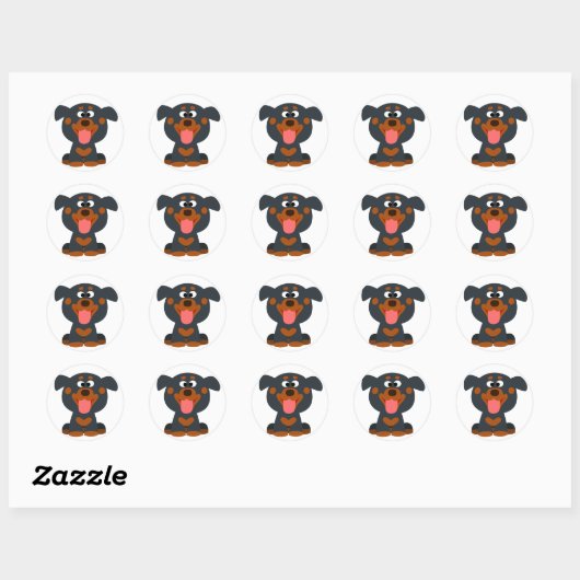 Niedlicher Cartoon Baby Rottweiler Sticker (Blatt)