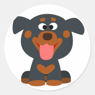 Niedlicher Cartoon Baby Rottweiler Sticker