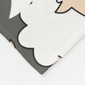 Niedlicher Cartoon Baby Sheep & Name in Script Fleecedecke (Ecke)