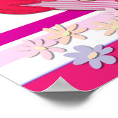 Niedlicher Cartoon Babybriefe mit Bären Poster (Ecke)