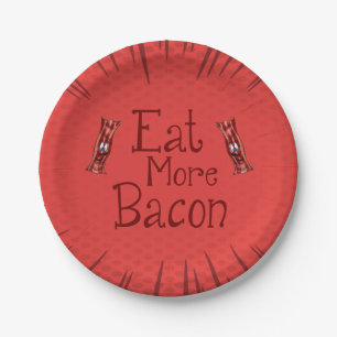 Niedlicher Cartoon Bacon Plate Pappteller