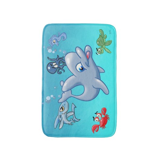 Niedlicher Cartoon Badematte (Vorderseite Vertikal)