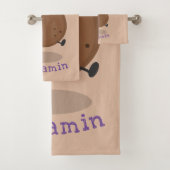 Niedlicher Cartoon Badhandtuch Set (Insitu)