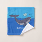 Niedlicher Cartoon Badhandtuch Set (Waschlappen)