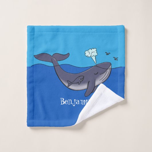 Niedlicher Cartoon Badhandtuch Set (Waschlappen)