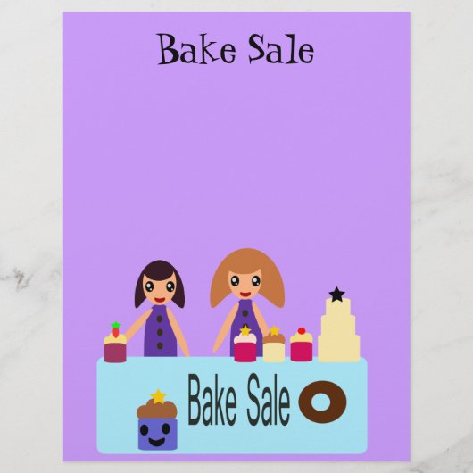 Niedlicher Cartoon Bake Sale Flyer (Vorne)