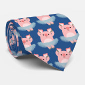 Niedlicher Cartoon Ballerina Krawatte (Gerollt)