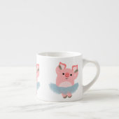 Niedlicher Cartoon Ballerina Pig Espresso Tasse (Rechts)