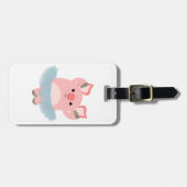 Niedlicher Cartoon Ballerina Pig - Gepäckstück Gepäckanhänger (Vorderseite horizontal)