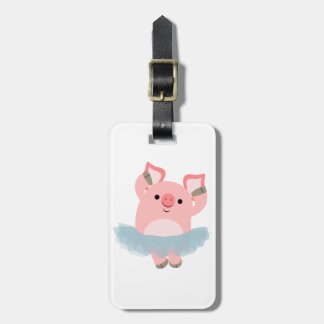 Niedlicher Cartoon Ballerina Pig - Gepäckstück Gepäckanhänger