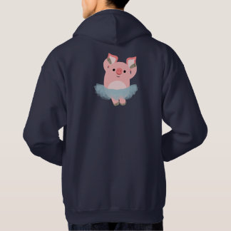 Niedlicher Cartoon Ballerina Pig Hoodie