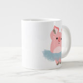 Niedlicher Cartoon Ballerina Pig Jumbo Tasse (Vorderseite Rechts)