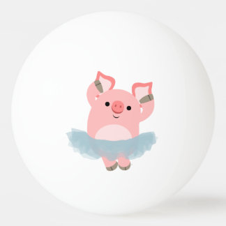 Niedlicher Cartoon Ballerina Pig Pong Ball Tischtennisball