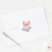 Niedlicher Cartoon Ballerina Pig Sticker (Umschlag)