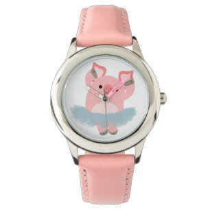Niedlicher Cartoon Ballerina Pig Watch Armbanduhr