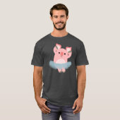 Niedlicher Cartoon-Ballerina-Schwein-T - Shirt (Vorne ganz)