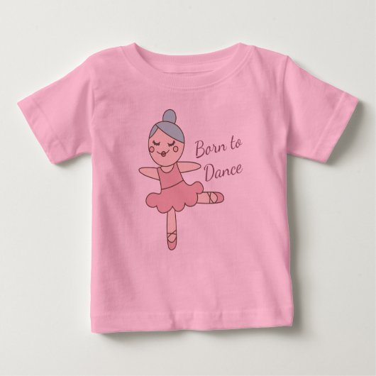 Niedlicher Cartoon Balletttänzerin Girl's Baby T-shirt (Vorderseite)