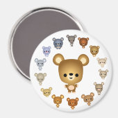 Niedlicher Cartoon Bär Babies Magnet (Vorderseite/Rückseite)