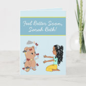 Niedlicher Cartoon Bär wird bald gut für Freundesk Karte (Vorderseite)