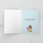 Niedlicher Cartoon Bär wird bald gut für Freundesk Karte (Innenseite)