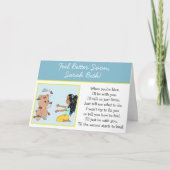 Niedlicher Cartoon Bär wird bald zum Gedicht für F Karte (Vorderseite)