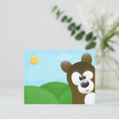 Niedlicher Cartoon Bärenbombe Foto Postkarte (Stehend Vorderseite)