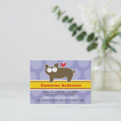 Niedlicher Cartoon Bärenkid-Foto-Profilkarte Visitenkarte (Stehend Vorderseite)