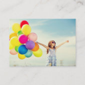 Niedlicher Cartoon Bärenkid-Foto-Profilkarte Visitenkarte (Rückseite)