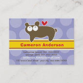 Niedlicher Cartoon Bärenkid-Foto-Profilkarte Visitenkarte (Vorderseite)