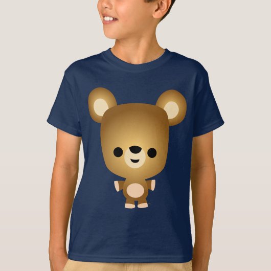 Niedlicher Cartoon Bärenkuppe Kinder T - Shirt (Vorderseite)