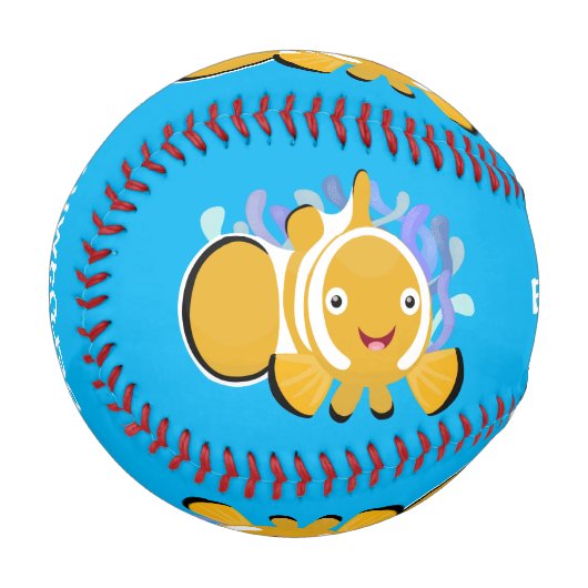 Niedlicher Cartoon Baseball (Vorderseite Links)