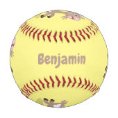 Niedlicher Cartoon Baseball (Vorderseite)