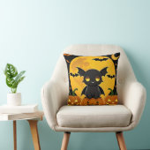 Niedlicher Cartoon Bat and Jack-O' Lantern Pumpkin Kissen (Stuhl )