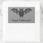 Niedlicher Cartoon Bat mit glücklichem Halloween-T Rechteckiger Aufkleber (Tasche)