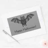 Niedlicher Cartoon Bat mit glücklichem Halloween-T Rechteckiger Aufkleber (Umschlag)