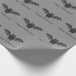 Niedlicher Cartoon Bat Muster mit glücklichem Hall Geschenkpapier