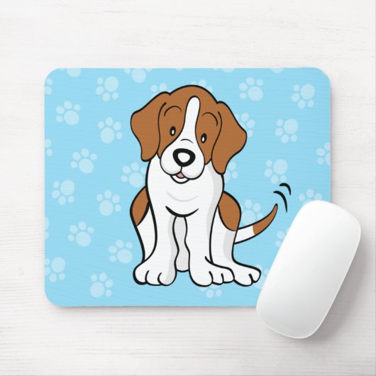 Niedlicher Cartoon-Beagle Mousepad (Mit Mouse)