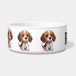 Niedlicher Cartoon Beagle Personalisieren Napf