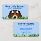 Niedlicher Cartoon Beagle Welpenzüchter Visitenkarte (Vorne/Hinten)