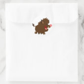 Niedlicher Cartoon Beaming Wildschwein Aufkleber (Tasche)