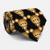 Niedlicher Cartoon Bear Cub Krawatte (Gerollt)