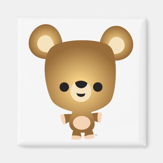 Niedlicher Cartoon Bear Cub Magnet (Vorne)