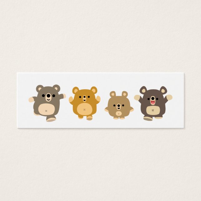 Niedlicher Cartoon Bears 2 Lesezeichen (Visitenkar (Vorderseite)