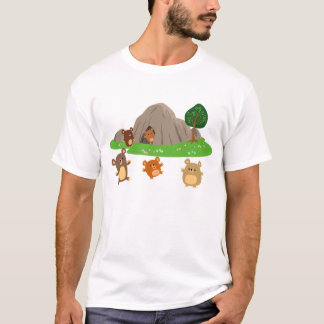 Niedlicher Cartoon Bears in einem Höhlenkinderkind T-Shirt