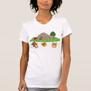 Niedlicher Cartoon Bears in einer Höhle T - Shirt