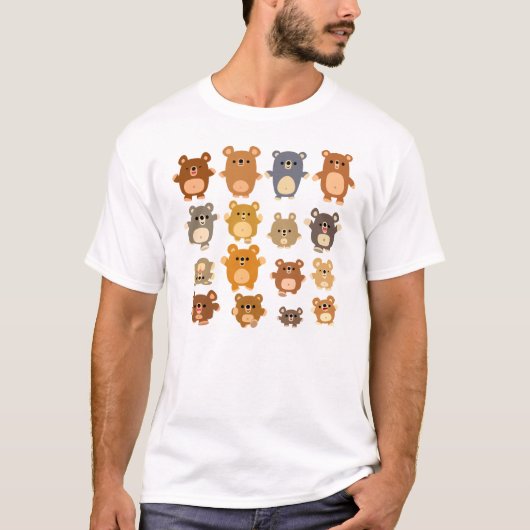 Niedlicher Cartoon Bears Kinder T - Shirt (Vorderseite)