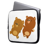 Niedlicher Cartoon Bears Laptop-Sieb Laptopschutzhülle (Vorderseite Links)