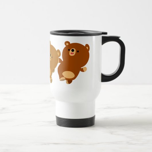 Niedlicher Cartoon Bears Travel Mug Reisebecher (Rechts)