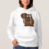 Niedlicher Cartoon Beaver Funny Woodland Tier Hoodie (Vorderseite)