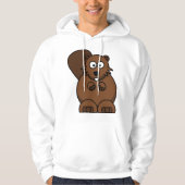 Niedlicher Cartoon Beaver Funny Woodland Tier Hoodie (Vorderseite)
